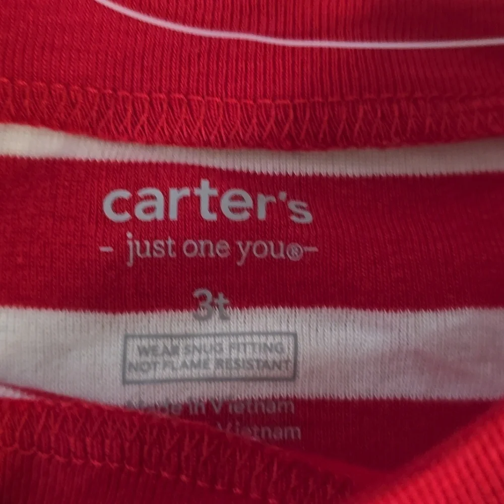 Carters Just For You Toddler Christmas Black Santa Pajamas Size 3T